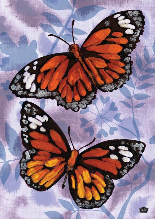 Flutter Butterfly Garden Flag Banner 12.5 x 18 Inch Toland